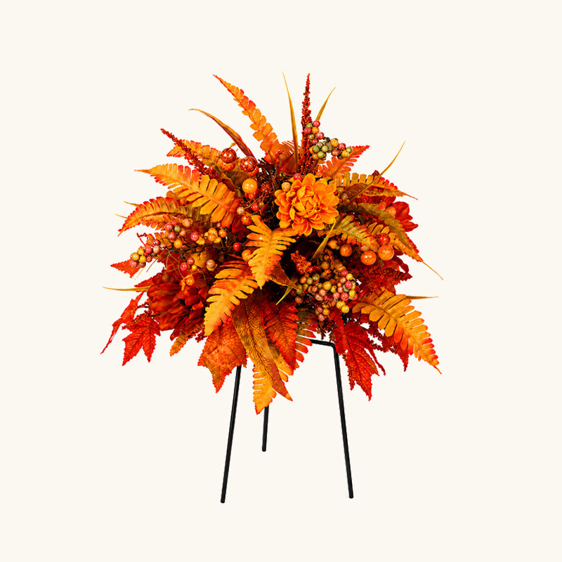 Autumn Harvest Floral Garden Stake 🍁 | Fall Yard & Outdoor Decor