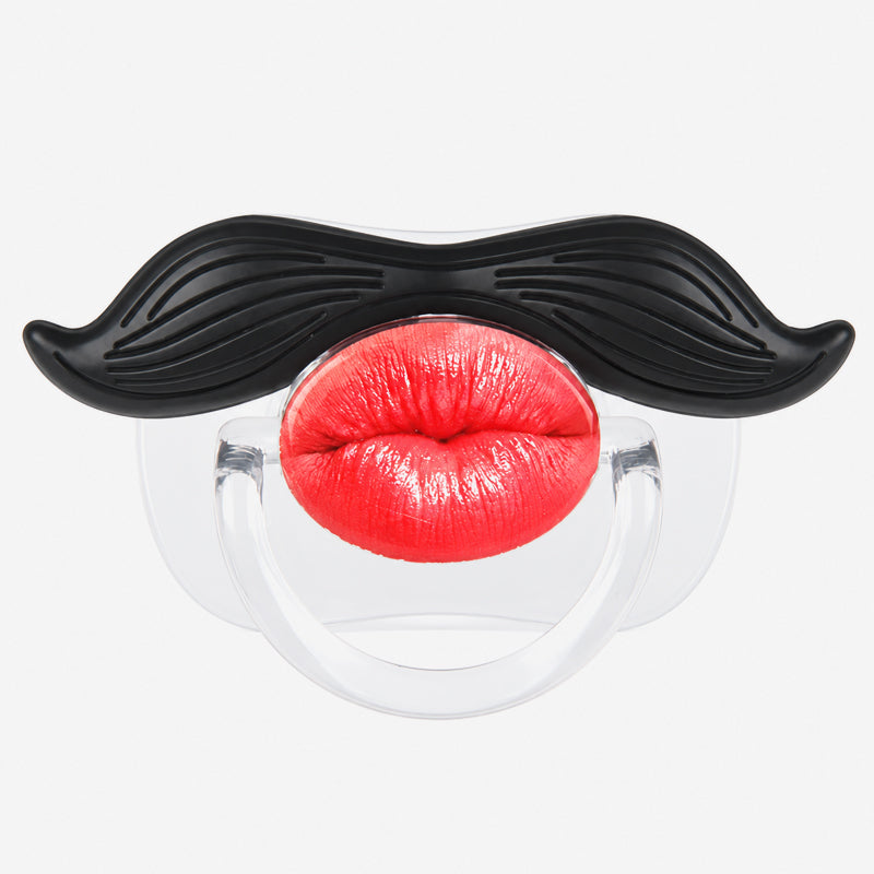 Funny Mustache Baby Pacifier – Novelty Red Lips Design
