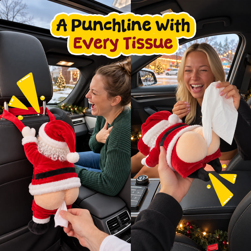 Funny Santa Butt Tissue Box – Novelty Christmas Decoration