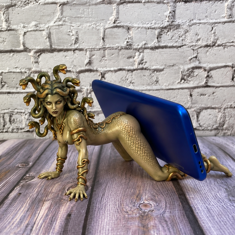 Medusa's Gaze sculptural smartphone holder