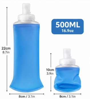 Silent Collapsible Water Bottle – 500ml Soft Flask for Hunting & Outdoor Adventures