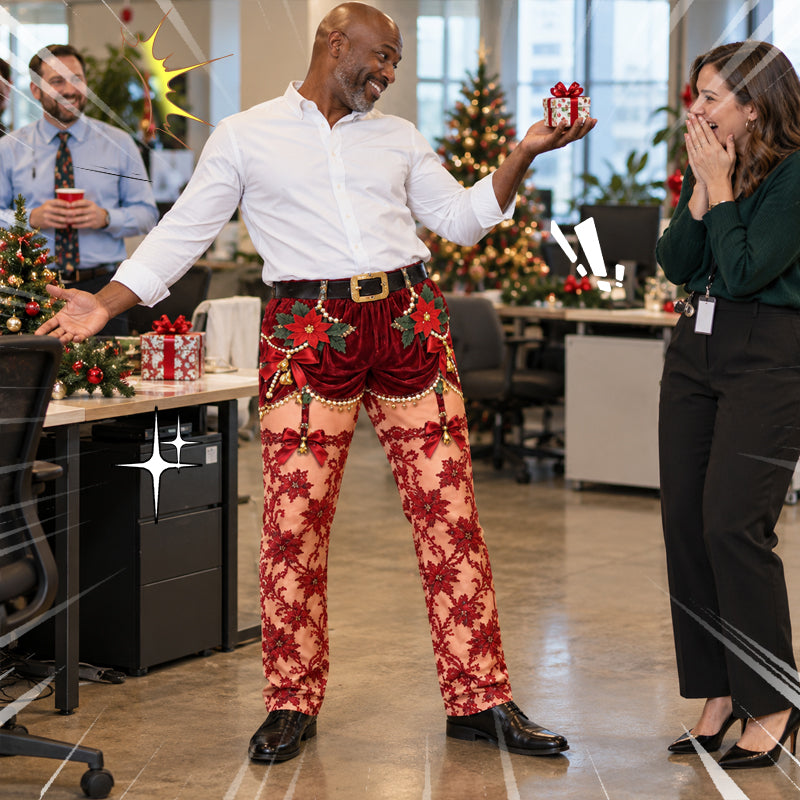 🎄Funny Optical Illusion Christmas Pants | Novelty Holiday Trousers