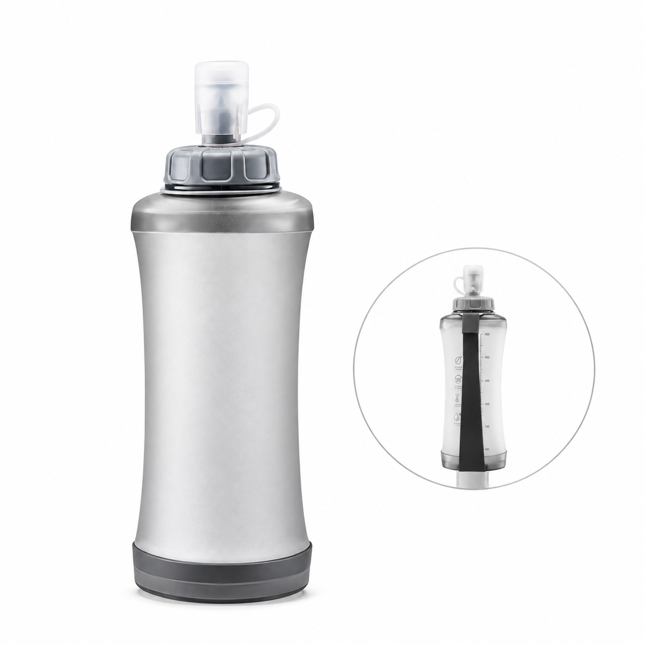 Silent Collapsible Water Bottle – 500ml Soft Flask for Hunting & Outdoor Adventures