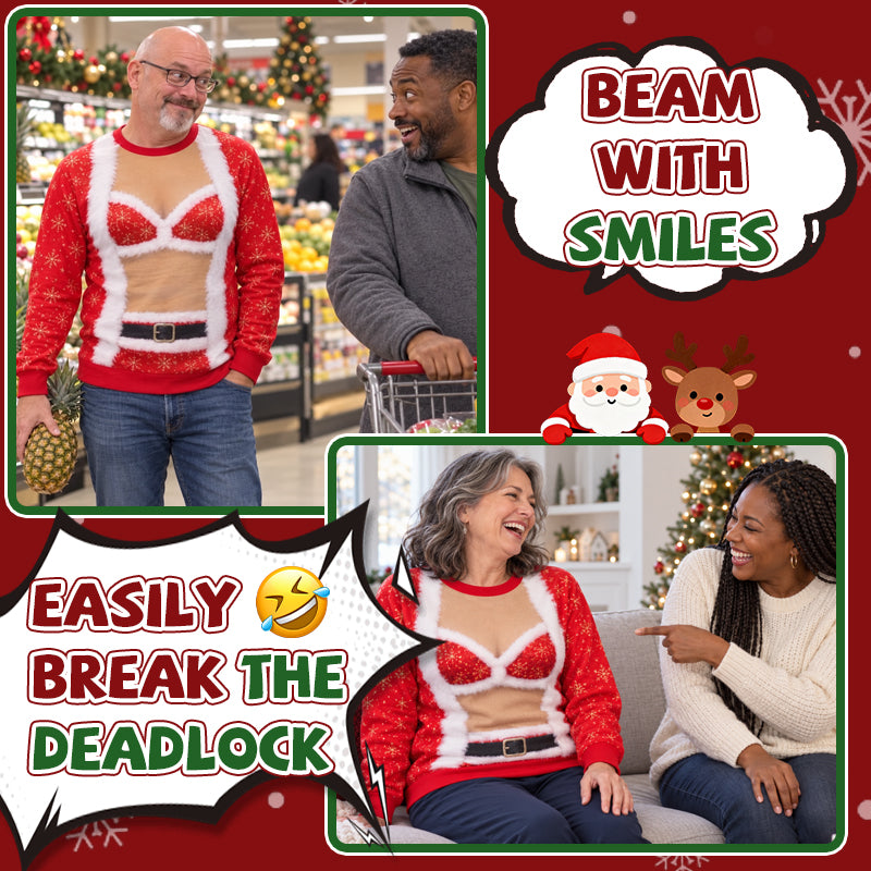 Funny Christmas top with a conversation-starting design