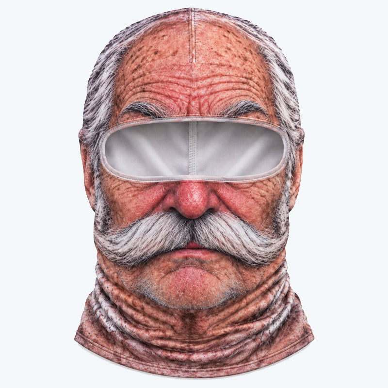 Bearded funny face ski mask
