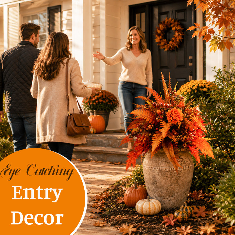 Autumn Harvest Floral Garden Stake 🍁 | Fall Yard & Outdoor Decor