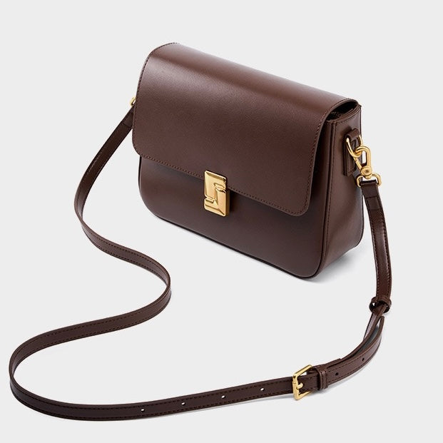 Women’s Genuine Leather Daily Commuter Shoulder Box Bag