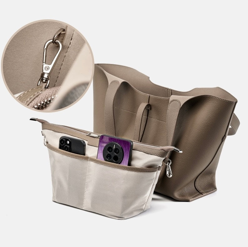 Women’s Genuine Leather Large Capacity Commuter Tote Bag
