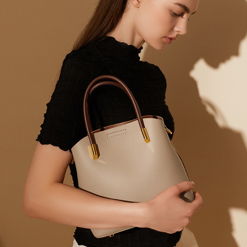 Elegant Women's Genuine Leather Ladies Crossbody Handbag