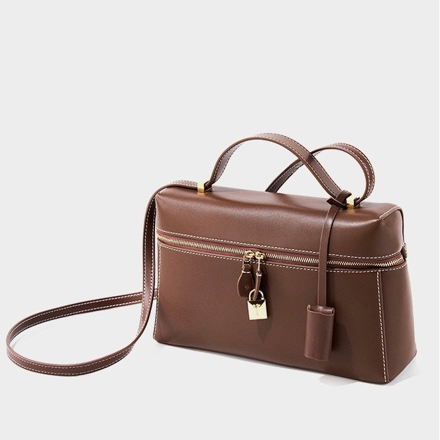 Women's Genuine Leather Crossbody Bucket Bag