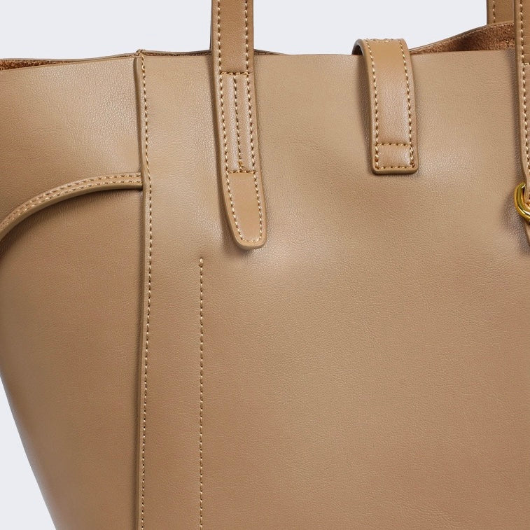 Women’s Genuine Leather Vintage Lock Buckle Tote Bag