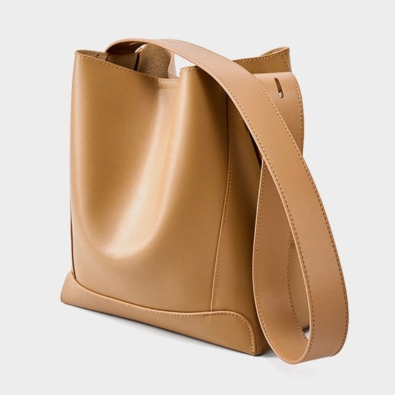 Women’s Genuine Leather Crossbody & Shoulder Oversized Bucket Bag