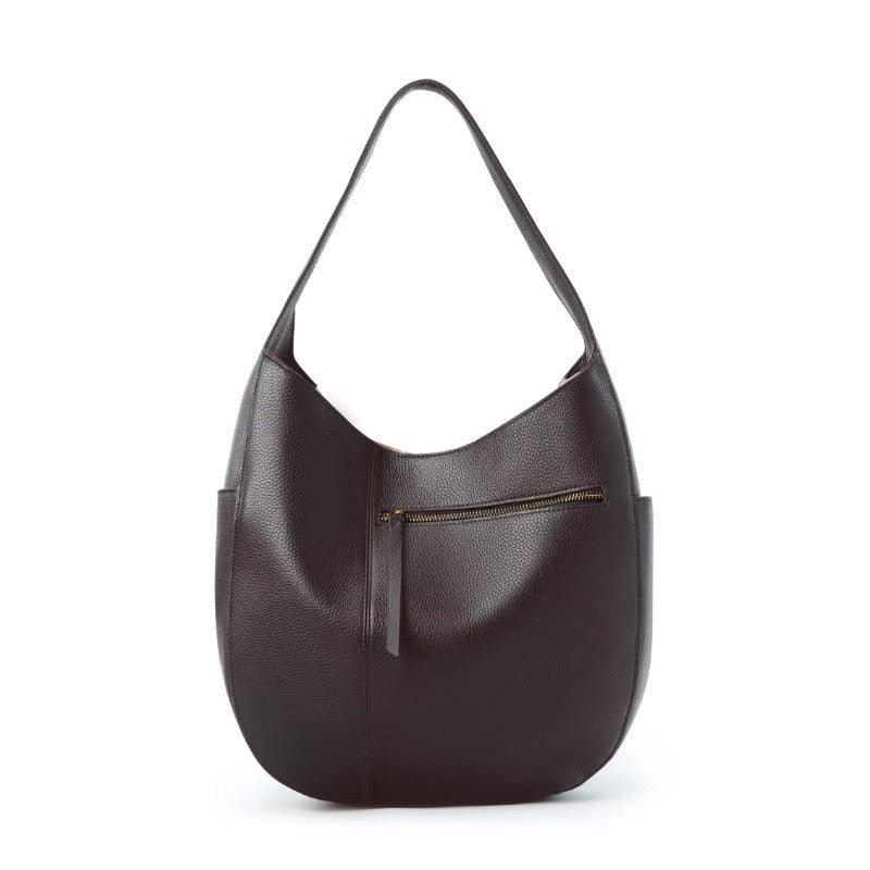 Women's Top Grain Leather Simple Large Capacity Tote Bag