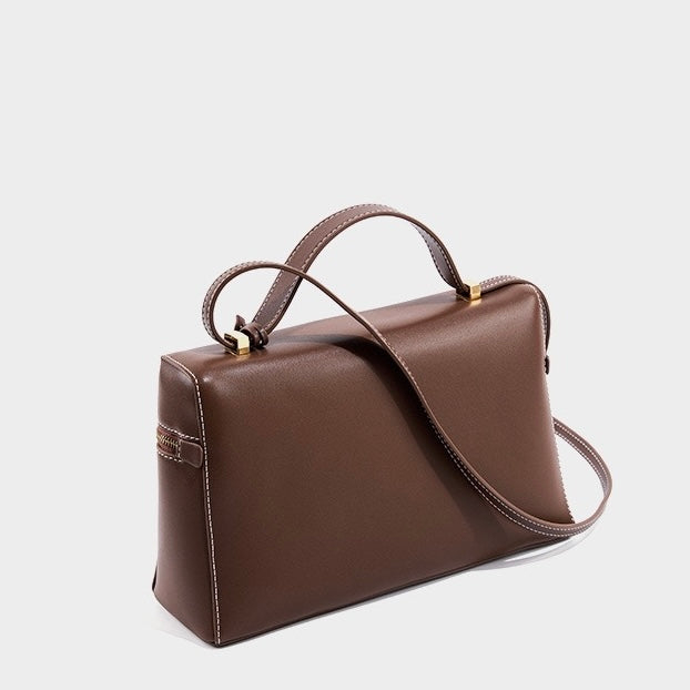 Women's Genuine Leather Crossbody Bucket Bag