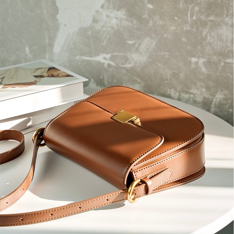 Luxury Minimalist Women's Genuine Leather Shoulder Crossbody Bag