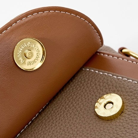 Women’s Luxe Minimalist Leather Structured Top Handle Crossbody Bag