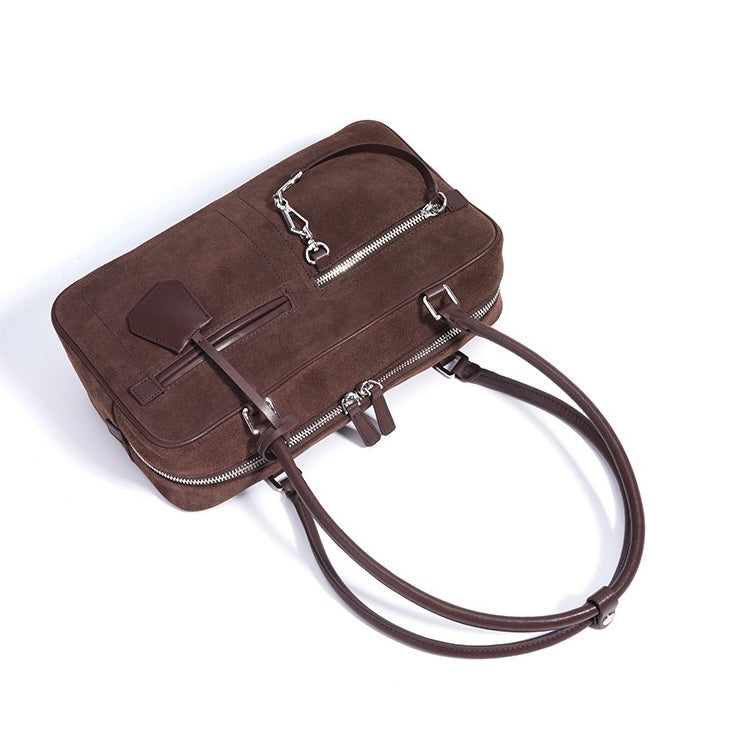 Women’s Matte Leather Pillow Shoulder Bag – Vintage Tote for Daily Commute