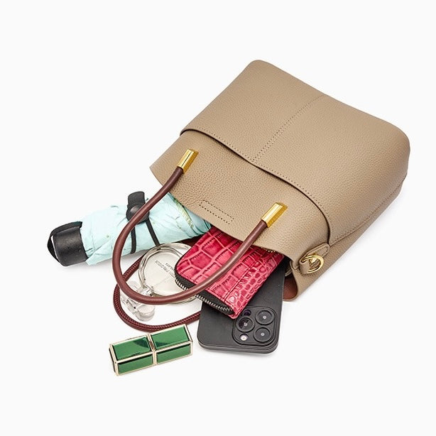 Elegant Women's Genuine Leather Ladies Crossbody Handbag