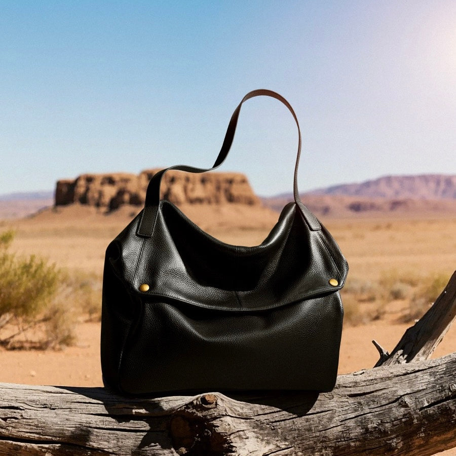 Women's Retro Genuine Leather Soft Minimalist Casual Tote Bag