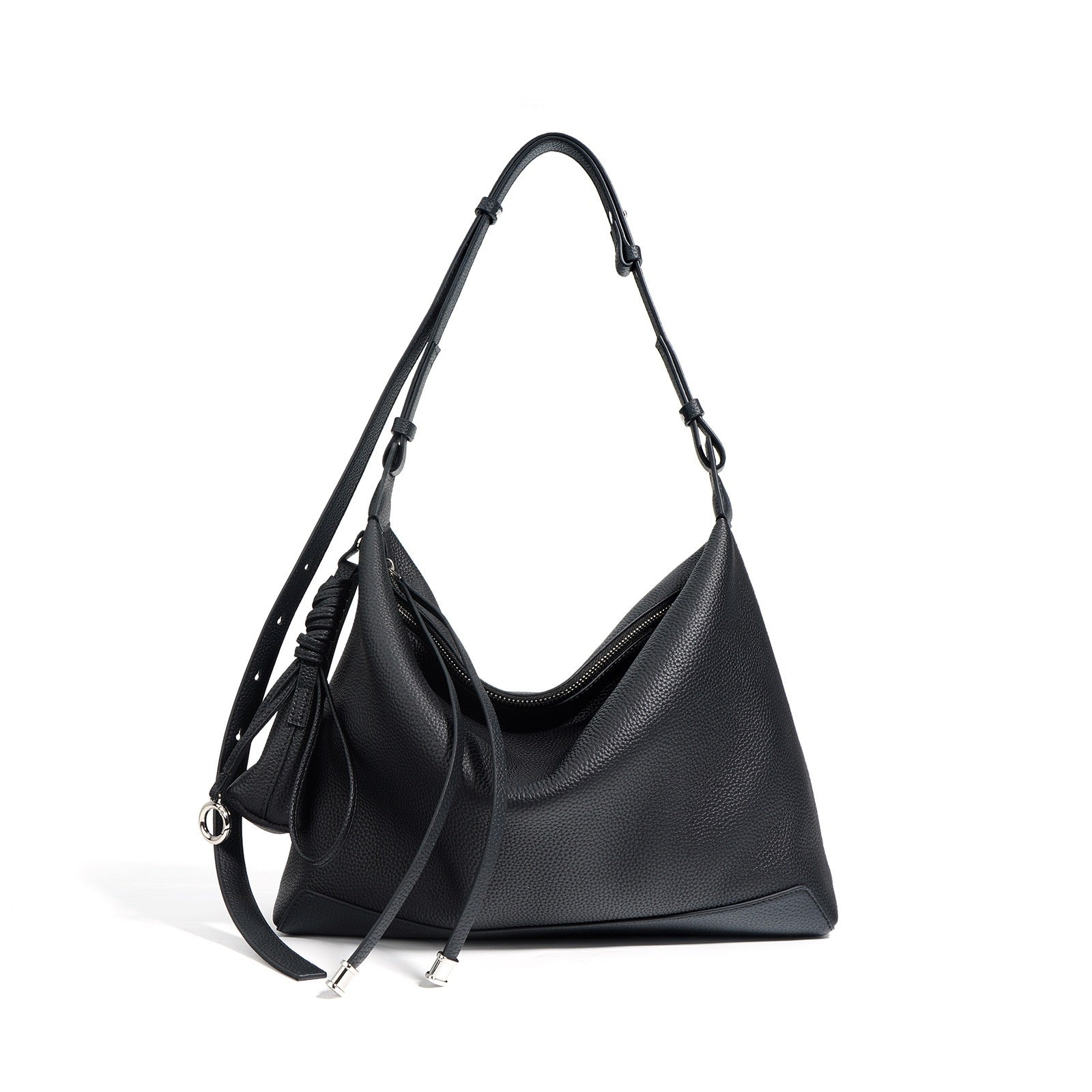 Women's Genuine Leather Minimalist Tote Dumpling Bag Shop Handbag