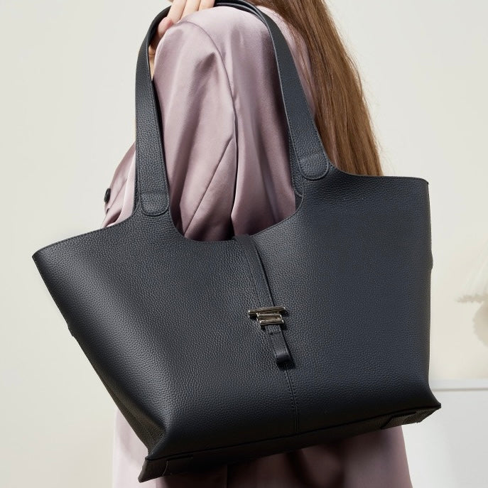 Women’s Genuine Leather Large Capacity Commuter Tote Bag
