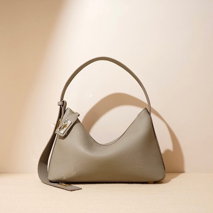 Women's Togo Leather Premium Crossbody Shoulder Dumpling Bag