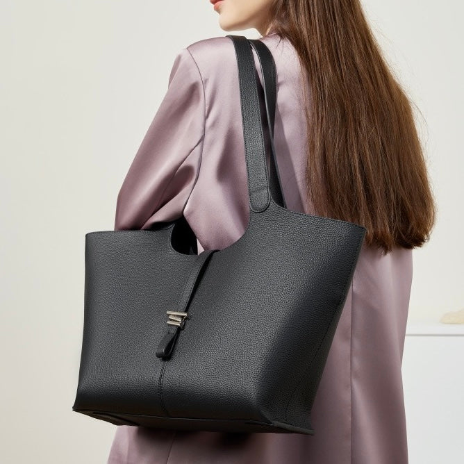 Women’s Genuine Leather Large Capacity Commuter Tote Bag