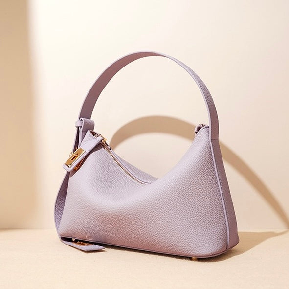 Women's Togo Leather Premium Crossbody Shoulder Dumpling Bag