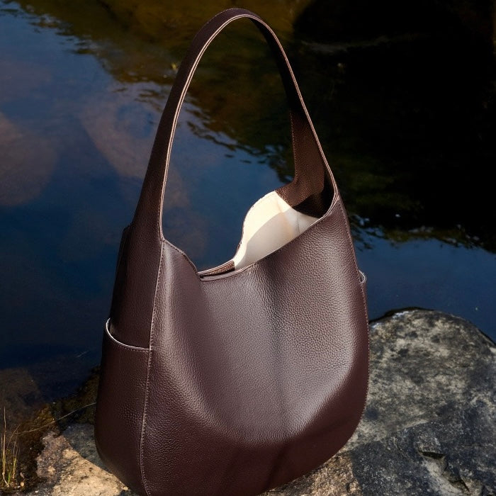 Women's Top Grain Leather Simple Large Capacity Tote Bag