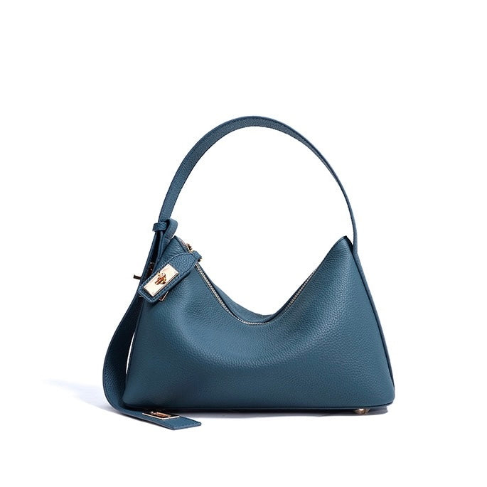 Women's Togo Leather Premium Crossbody Shoulder Dumpling Bag