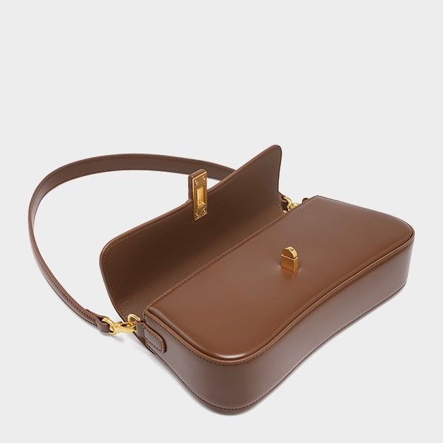 Women’s Genuine Leather Vintage Crossbody Shoulder Baguette Bag
