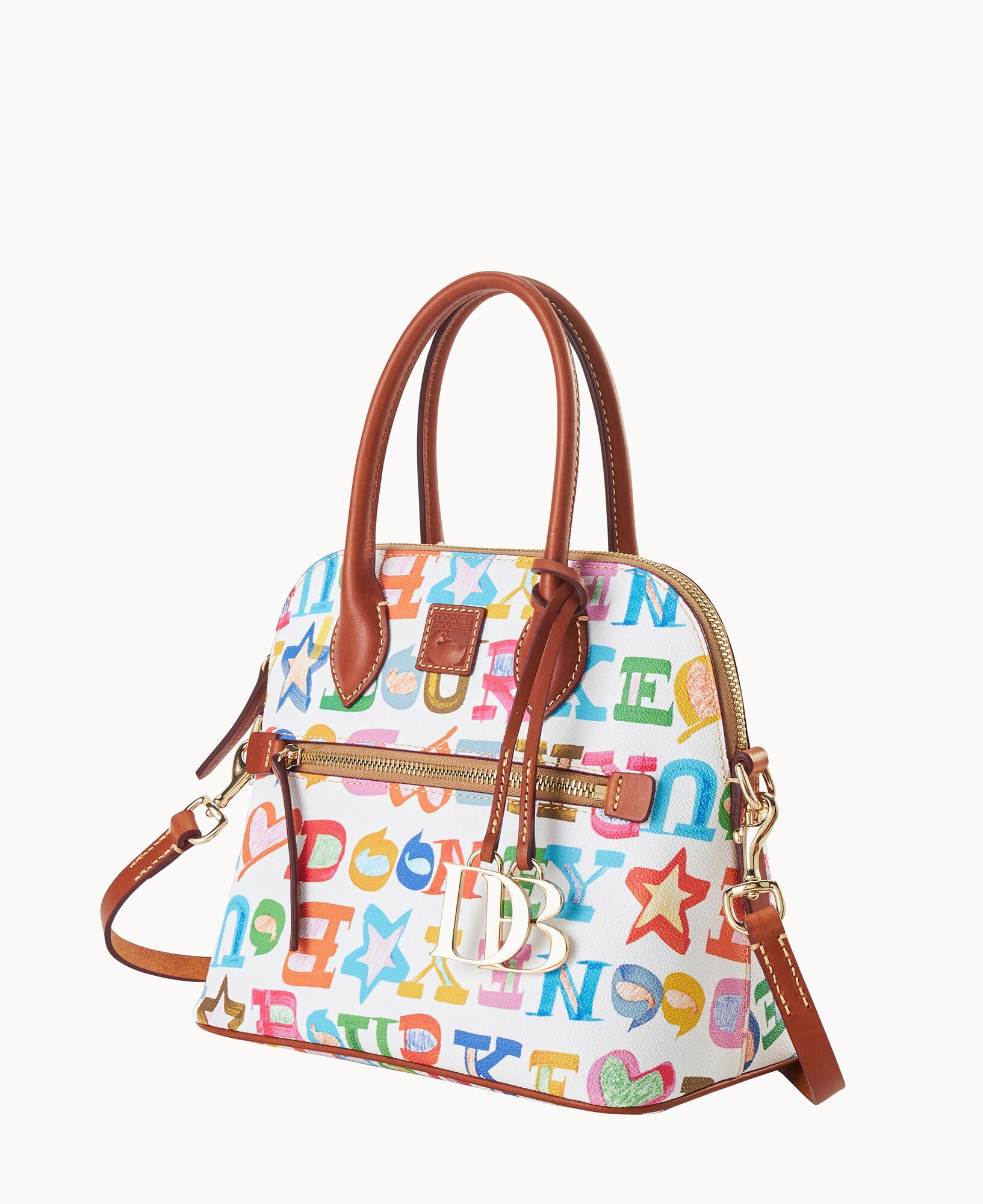 Doodle II Coated Cotton Domed Satchel
