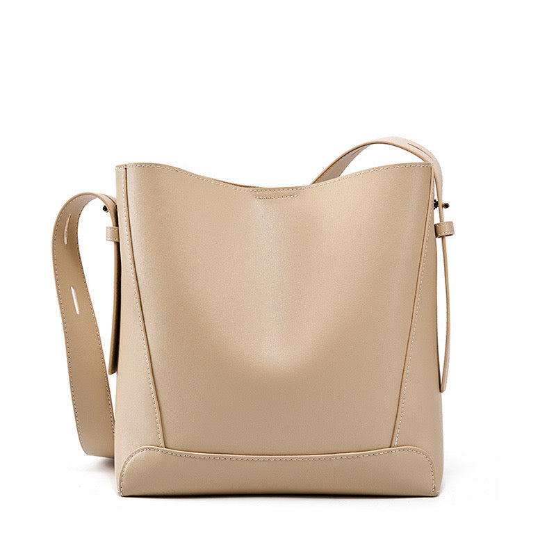 Women’s Genuine Leather Crossbody & Shoulder Oversized Bucket Bag