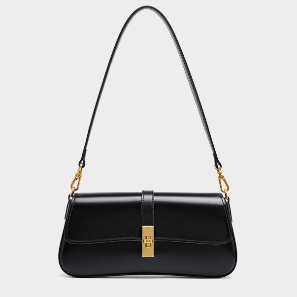 Women’s Genuine Leather Vintage Crossbody Shoulder Baguette Bag