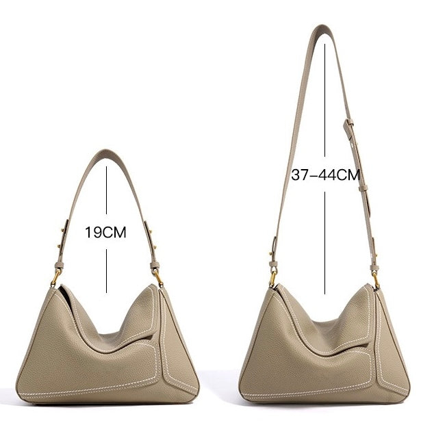 Women’s Genuine Leather Geometric Shoulder Crossbody Bag