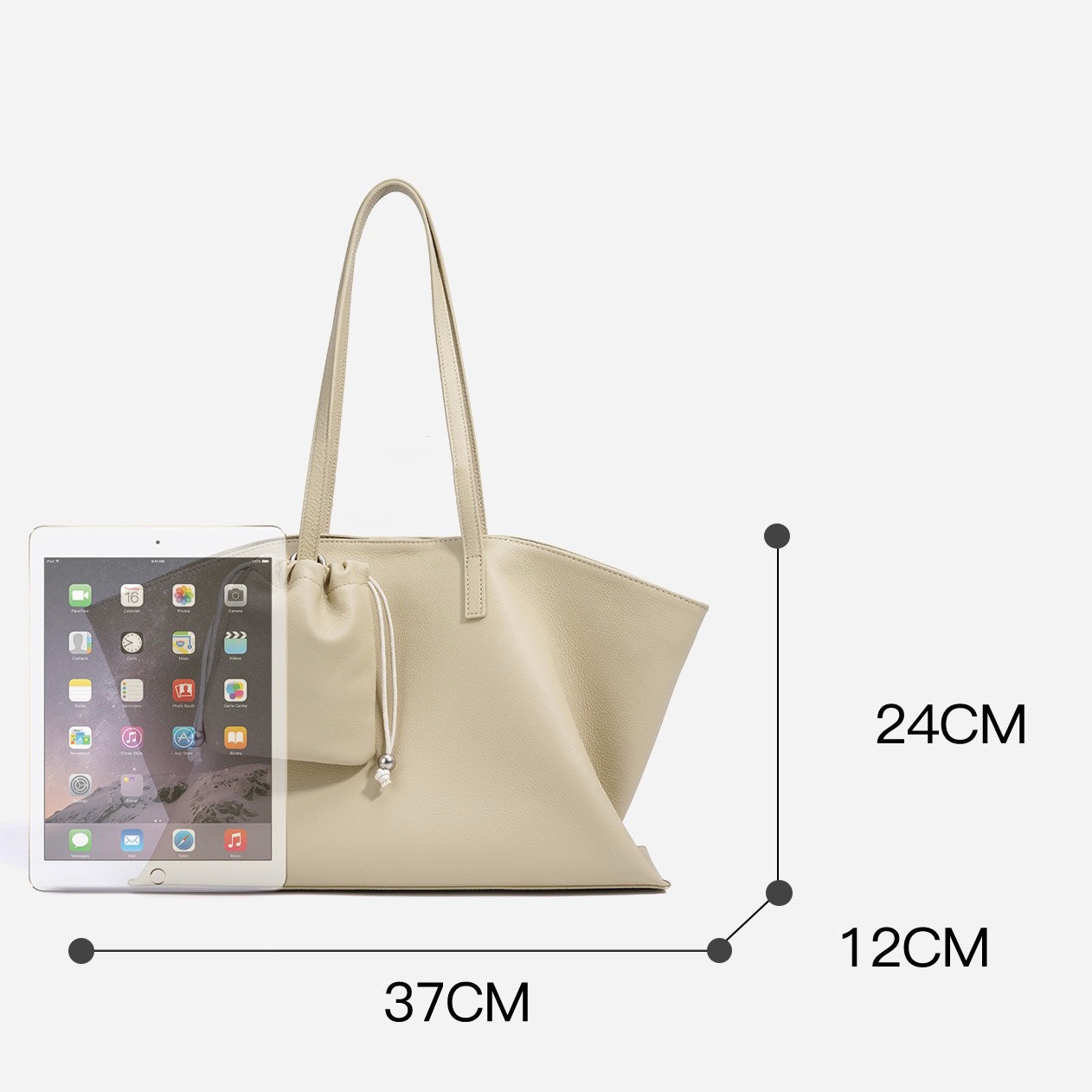 Versatile Women's Genuine Leather Parent Child Tote Bag
