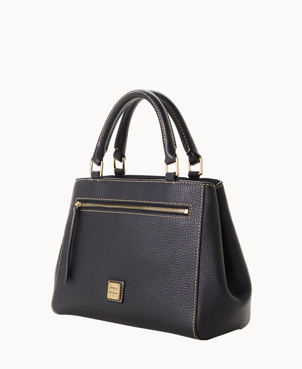 Pebble Grain Small Zip Satchel