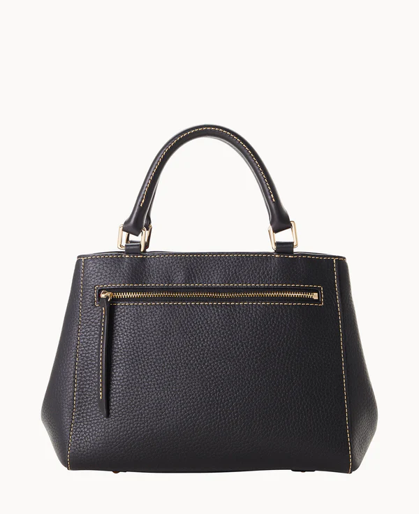 Pebble Grain Small Zip Satchel