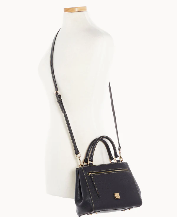 Pebble Grain Small Zip Satchel