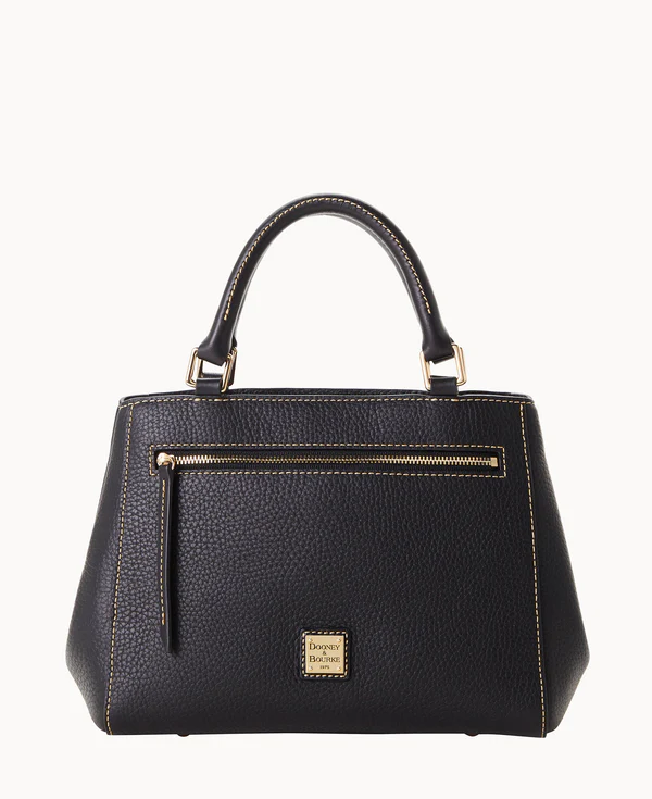 Pebble Grain Small Zip Satchel