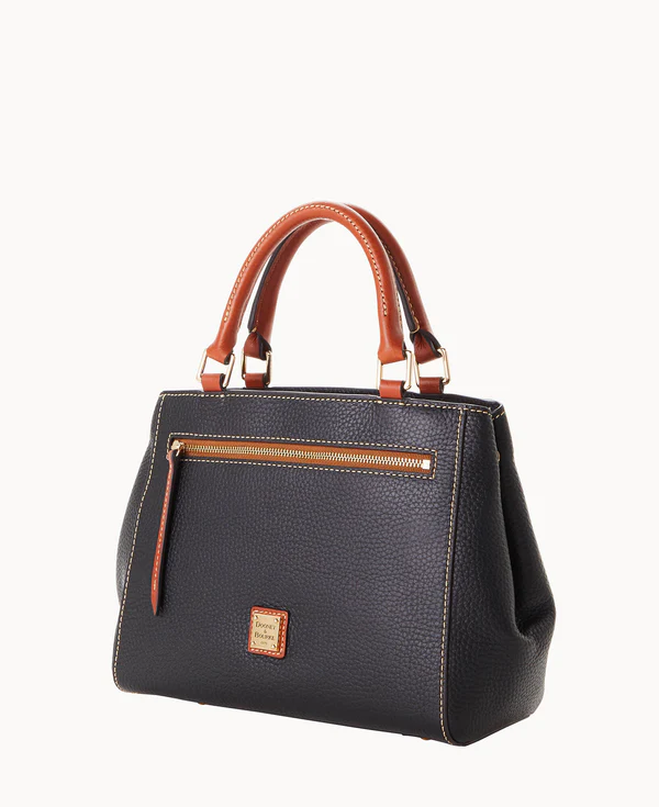 Pebble Grain Small Zip Satchel