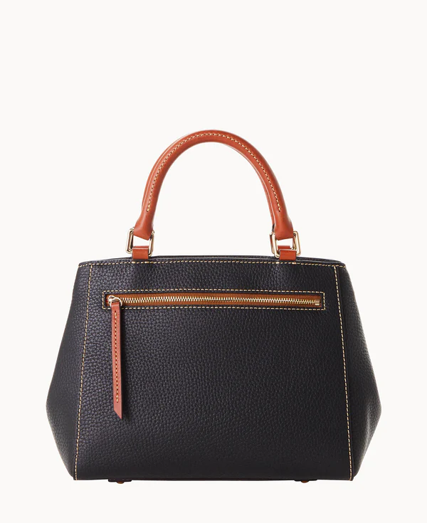 Pebble Grain Small Zip Satchel