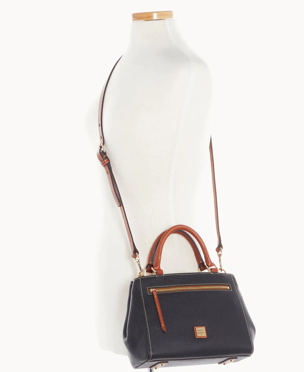 Pebble Grain Small Zip Satchel