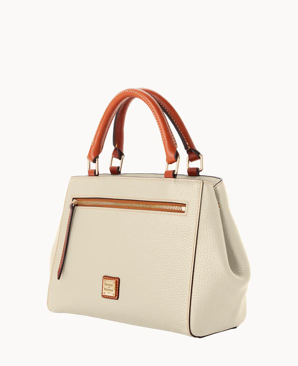 Pebble Grain Small Zip Satchel