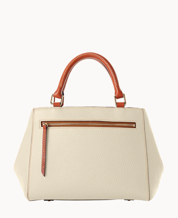 Pebble Grain Small Zip Satchel