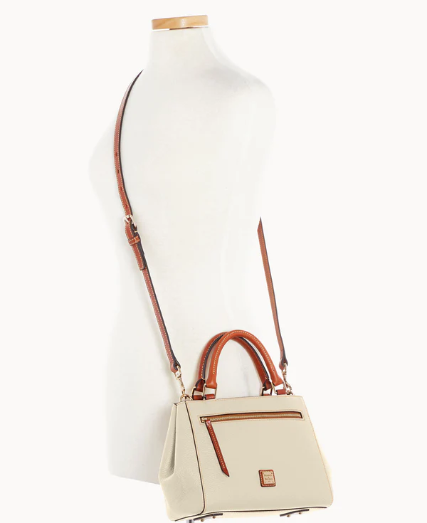Pebble Grain Small Zip Satchel