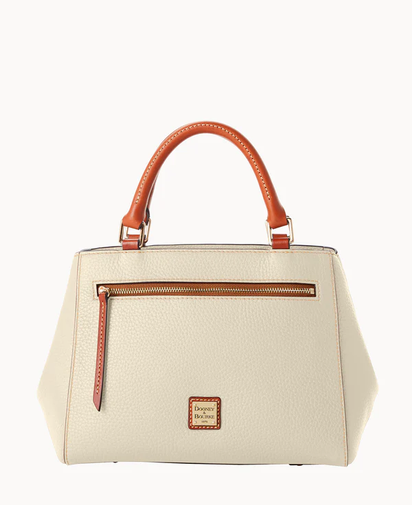 Pebble Grain Small Zip Satchel