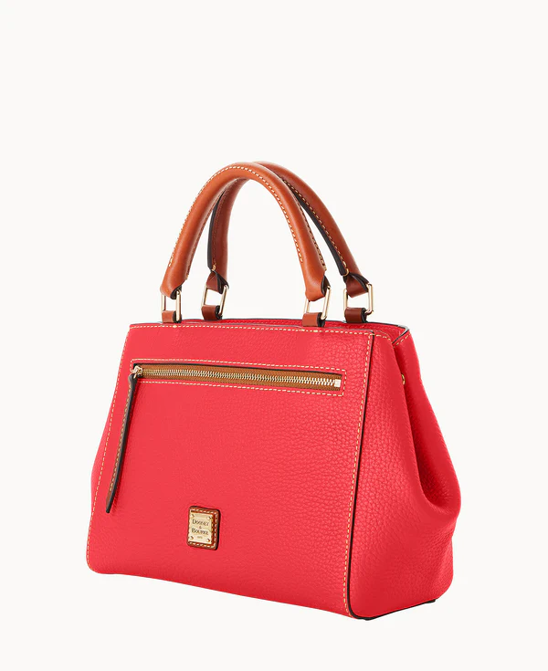 Pebble Grain Small Zip Satchel