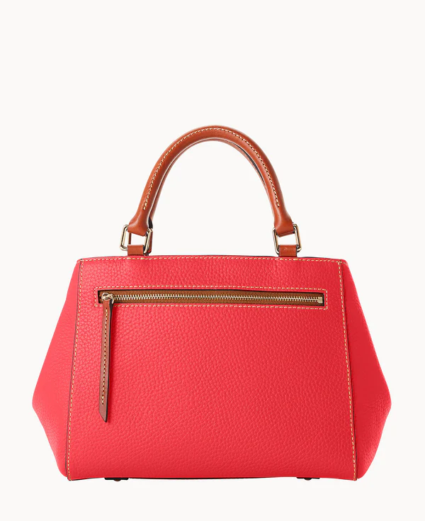 Pebble Grain Small Zip Satchel