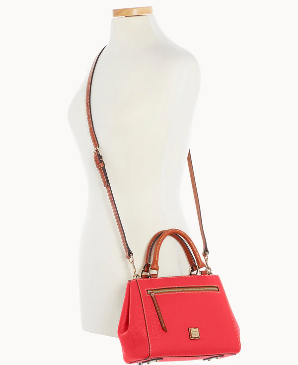 Pebble Grain Small Zip Satchel
